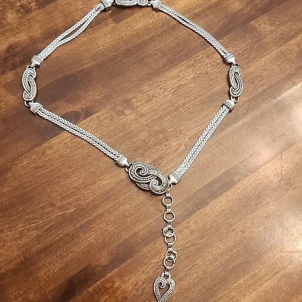 Vintage BRIGHTON‎ BALI SILVER CHAIN BELT Medium